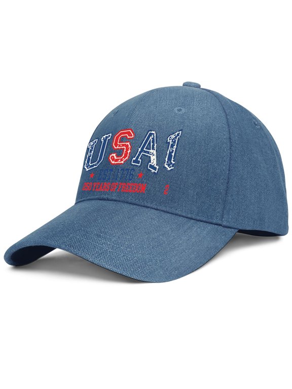 America 250 Year of Freedom Spread Eagle Wings 1776-2026 Structured 6-Panel Baseball Cap Adjustable Snapback for Men Women Sun Protection