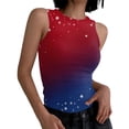 thumbnail image 1 of America 250 Years Anniversary Tank Tops for Women Crew Neck Sleeveless Blouse Summer Flag Graphic Tanks 1776-2026 Tops, 1 of 5