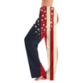 thumbnail image 1 of America 250 Years Anniversary Women's Comfy Pajama Lounge Pants Patriotic Star and Stripes Printed Pj Pants Relaxed Fit Wide Leg Pj Pants 4th of July Gifts for Women, 1 of 4