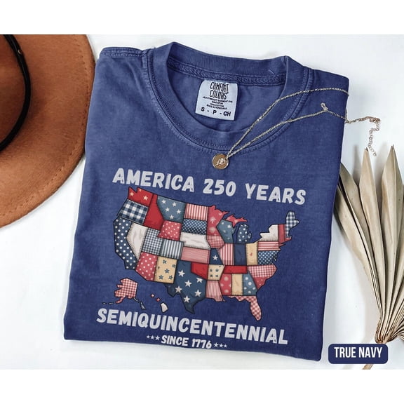 America 250 Years Celebration Cemiquincentennial T-Shirt All Size S-3XL