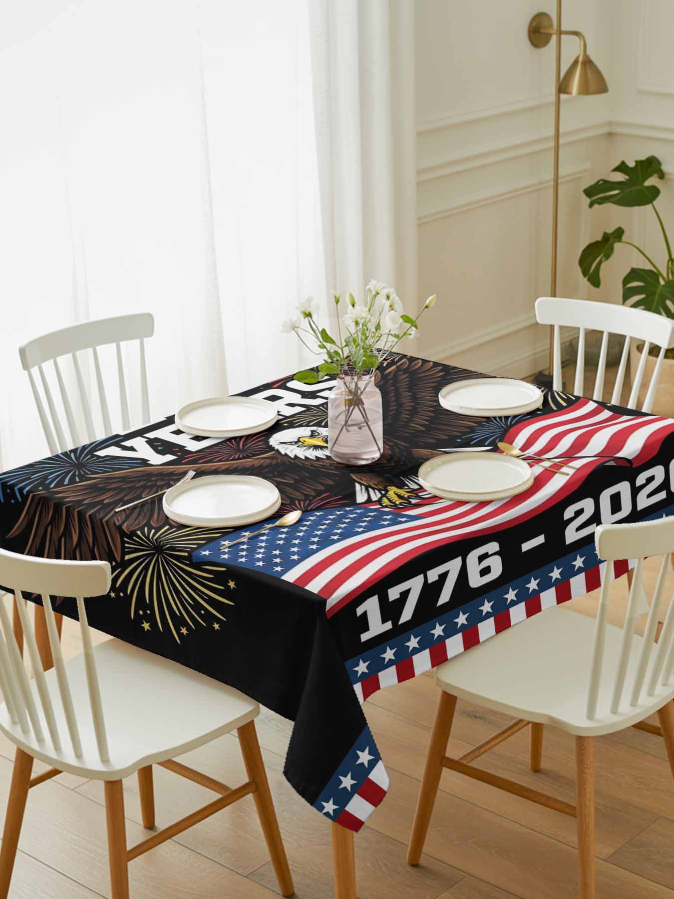 America 250 Years Eagle Table Cloth 60x102 Inch Rectangle, Independence ...