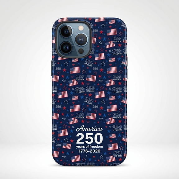 America 250 Years Freedom USA Flag Case iPhone 17 through 11 Pro Max