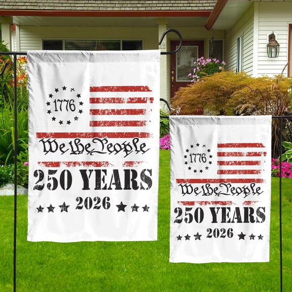 America 250 Years Liberty Bell Patriotic 1776 2026 Flag 12x18 POLE NOT INCLUDED Garden Flag