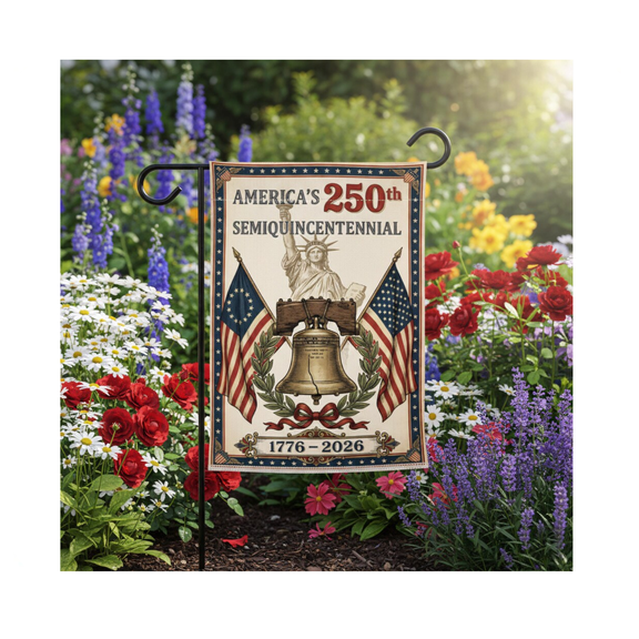America 250 Years Liberty Bell Patriotic Flag 12x18 POLE NOT INCLUDED Garden Flag