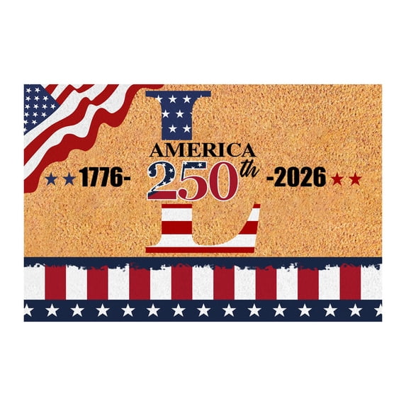 America 250 Years Welcome Doormat USA 250Th Anniversary Patriotic 1776-2026 Birthday Mat Non- Front Entrance Holiday Doormat For Outdoor Floor Rugs 15.7"X"23.6" L