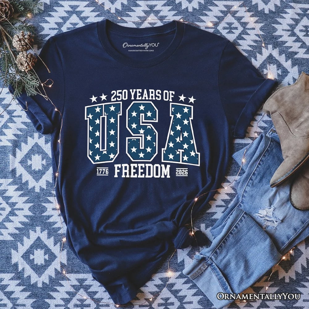 America 250 Years of Freedom Anniversary T-Shirt, 4th of July USA ...