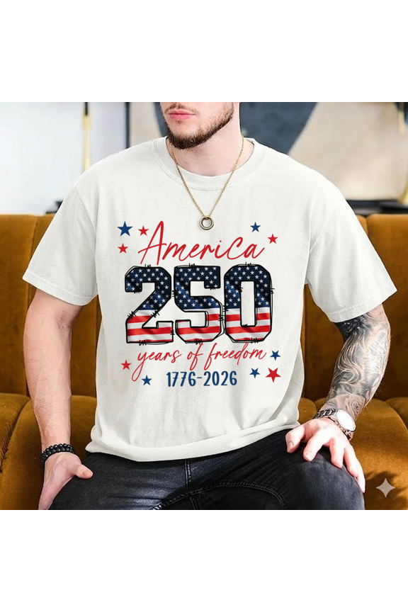 America 250 Years of Freedom T-Shirt (1776–2026) – Patriotic Graphic Tee