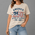 thumbnail image 1 of America 250 Years of Freedom T-Shirt, Patriotic USA 1776–2026 Graphic Tee, Fourth of July Independence Day Shirt, 1 of 6