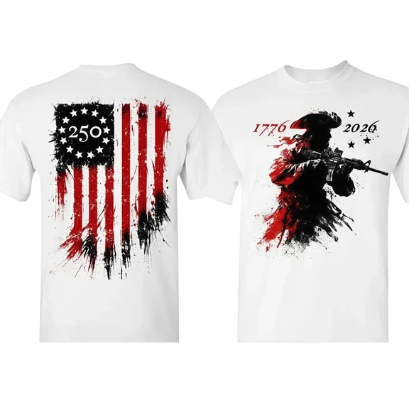 America 250th 1776 Men's Casual With Rev Anniversary Everyday Style For Celebrations T-Shirt, Size S-5XL