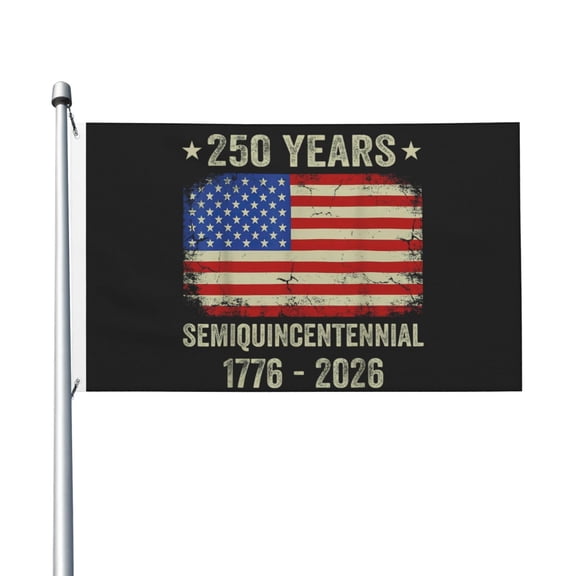 America 250th Anniversary 1776-2026 Semiquincentennial 3x5 Ft Flag for Outside House Indoor Yard Patriotic Banner Decor