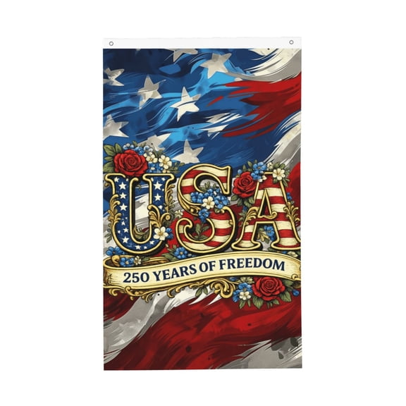 America 250th Anniversary 1776-2026 Semiquincentennial 3x5 Ft Flag for Outside House Indoor Yard Patriotic Banner Decor