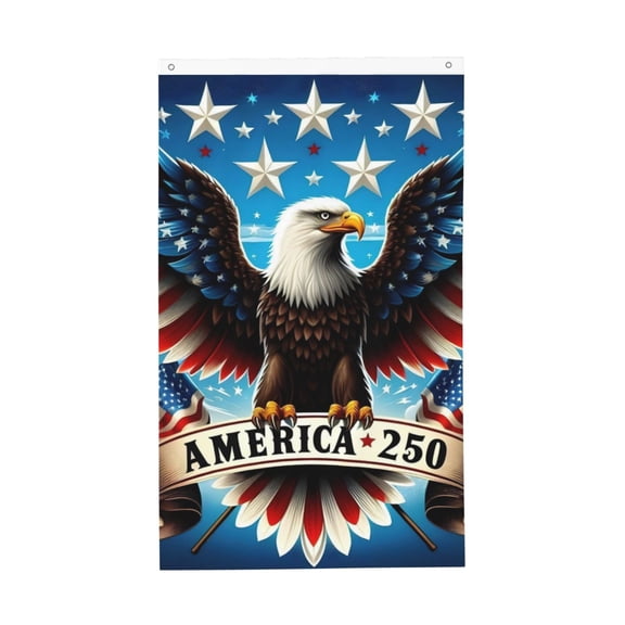 America 250th Anniversary 1776-2026 Semiquincentennial 3x5 Ft Flag for Outside House Indoor Yard Patriotic Banner Decor