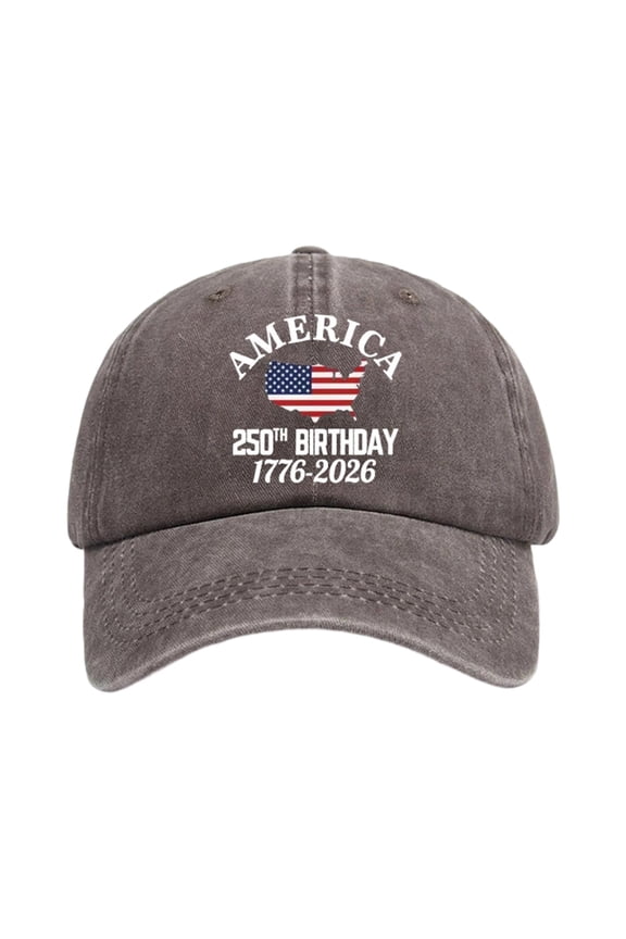 America 250th Anniversary Baseball Cap, Commemorative Printed Cotton Cap with Patriotic Design, For Independence Day Celebration, Historical Commemoration, Travel Souvenir or Gift