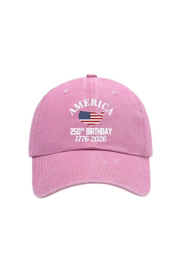 America 250th Anniversary Baseball Cap, Commemorative Printed Cotton Cap with Patriotic Design, For Independence Day Celebration, Historical Commemoration, Travel Souvenir or Gift