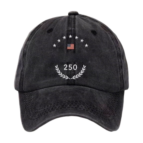 America 250th Anniversary Baseball Cap for Men Women, 1776-2026 Patriotic Sun Hat, Soft Washed Cotton Commemorative Dad Hat for 4th of July Celebration, Adjustable Sport Cap