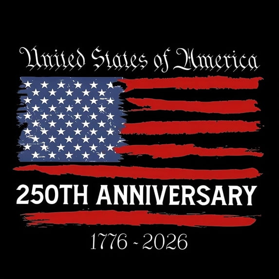 America 250th Anniversary Decal The Independence of USA Sticker 1776-2026 American Flag Decal, United States Patriotic Vinyl Bumper Sticker for Water Bottle Tumbler Helmet Car Windows (M-40x40cm)
