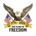 thumbnail image 1 of America 250th Anniversary Eagle Stickers Independence of USA Sticker 1776-2026 American Flag Decal God Bless America Decal for Car Windows G, 1 of 9
