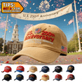 thumbnail image 1 of America 250th Anniversary Embroidered Hat, Patriotic Retro Washed Baseball Cap, Adjustable Fit for Men Women, Celebrate 250 Years of Freedom, Heritage and United States Pride, 1 of 10