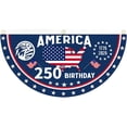 thumbnail image 1 of America 250th Anniversary Flag, 1.5X3 FT 1776-2026 Fan Flags, Patriotic Stars Yard Signs Hanging Decor for Outdoor, Front Door, Porch, Welcome Backdrop with Brass Grommets(StyleB), 1 of 7