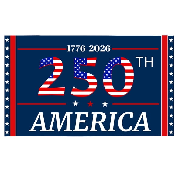250th Anniversary Flag, 250 Anniversary USA Flag 3x5 FT Double Sided, 3 Ply 250 Years American Flag Birthday Patriotic Decor for Outdoor, Front Door, Porch, Wall