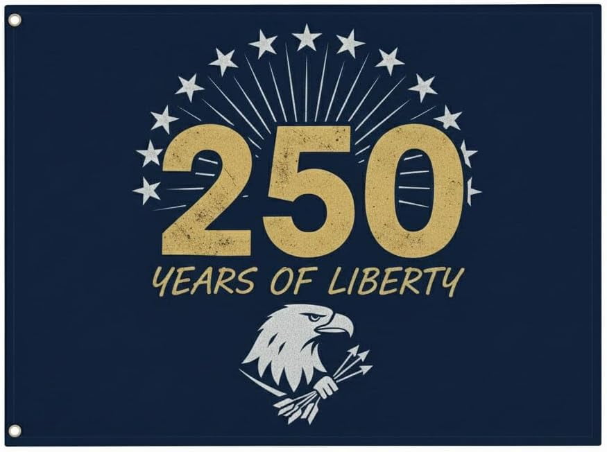 America 250th Anniversary Flag 3x5 Feet, Patriotic USA 250 Anniversary Banner with Two Grommets, Indoor Outdoor United States Celebration Flag