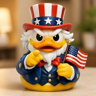 America 250th Anniversary Rubber Duck, Patriotic Military Jeep Ducking Gift for Veterans, Army Veteran Duck for Car Dashboard Decor(Patriotic Duck)