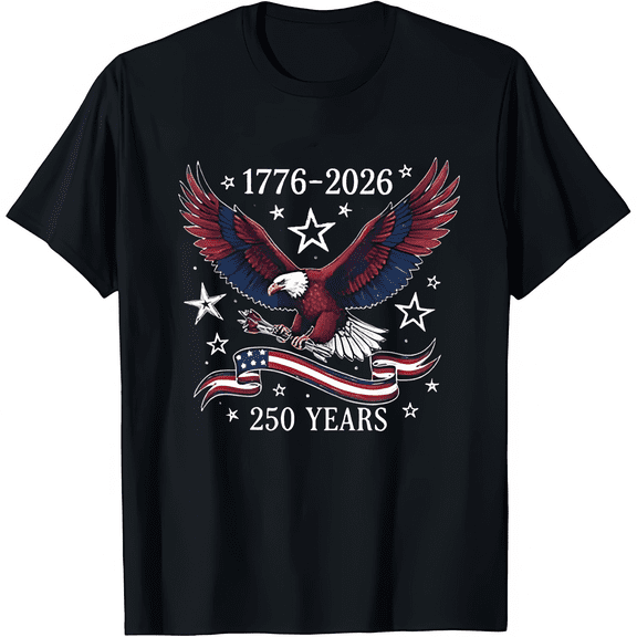 America 250th Anniversary Shirt Patriotic USA 250th Anniversary Shirt Semiquincentennial Unisex Adult Tee 1776-2026 250 Years of Freedom Graphic Casual T-Shirt for Men Women