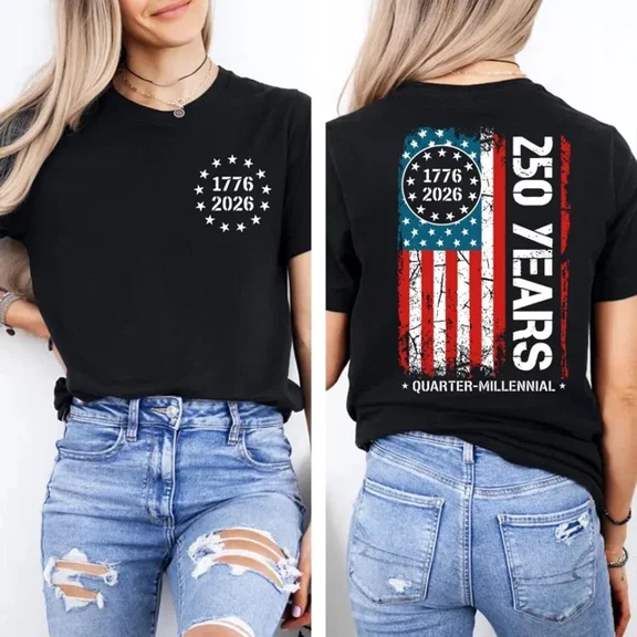 America 250th Anniversary T-shirt, Patriotic USA Flag Tee T-Shirt