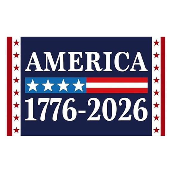 America 250th Birthday Flag 3x5FT 1776 2026 250 Years Anniversary Sign, Patriotic Blue 4th of July Banner for Yard, Room Tapestry, House Decor, God Bless USA Celebration Flag No Flagpole