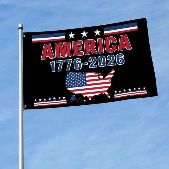 America 250th Flag 1776-2026 Flag Patriotic Outdoor Flag USA Map Flag 250th Anniversary Flag 3 X 2 FT Flag with USA Map and 1776-2026 Design for 250th Anniversary Patriotic Decoration