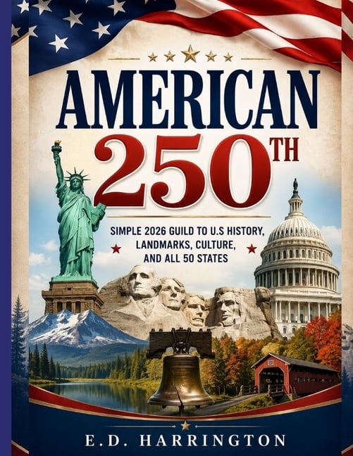 America 250th: Simple 2026 Guild to U.S History, Landmarks, Culture, and All 50 States, (Paperback)