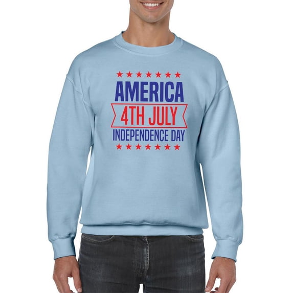 America 4Th July Sweatshirt Men -Image by Shutterstock, Male Large