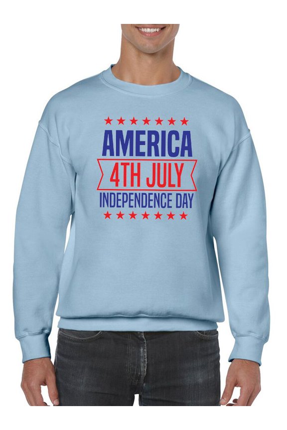 America 4Th July Sweatshirt Men -Image by Shutterstock, Male x-Large