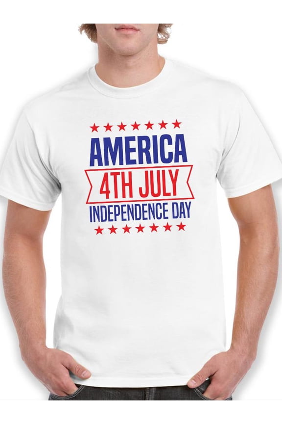 America 4Th July T-Shirt Men -Image by Shutterstock, Male Medium