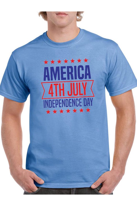 America 4Th July T-Shirt Men -Image by Shutterstock, Male Medium