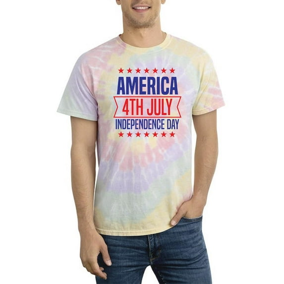 America 4Th July Tie Dye Spiral Men -Image by Shutterstock, Male Small