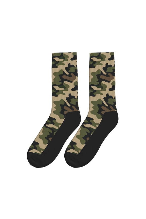 America Army Camouflage Colorful Athletic Crew Novelty Socks For Men Women