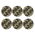 thumbnail image 1 of America Army Camouflage Set of 6 Faux Leather 4 Inch Coasters Drinks Tabletop Home Dinning Round Shape, 1 of 6