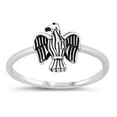 thumbnail image 1 of America Bald Eagle Bird Wing Ring .925 Sterling Silver Band Jewelry Female Male Unisex Size 4, 1 of 4
