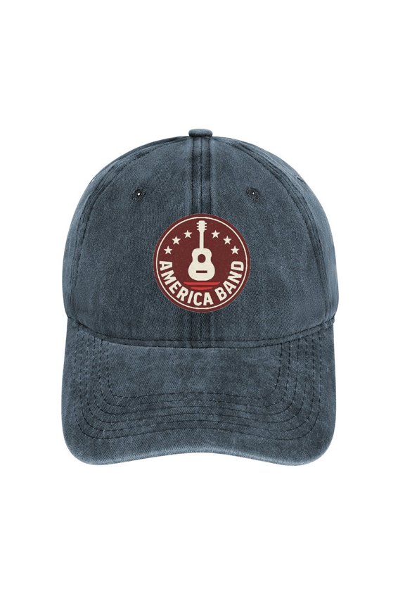 America Band Navy Adjustable Baseball Cap for Men Women, Classic Casual Snapback Hat