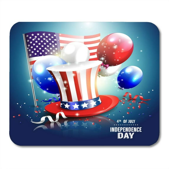 America Blue 4Th Independence Day Luxury Red Happy July Mousepad Mouse Pad Mouse Mat 9x10 inch
