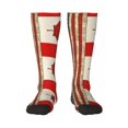 thumbnail image 1 of America Canada Flag Pattern Knee High Socks for Women Long Leg Warmers Socks, 1 of 7