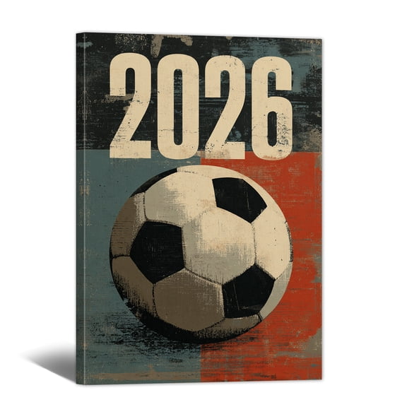 America Canvas Print, 2026 World Football Cup Canvas Wall Art,Creative Themed Artwork, Get Well Gifts for Men, Home Decor for Bedroom, Living Room, Bathroom, Study