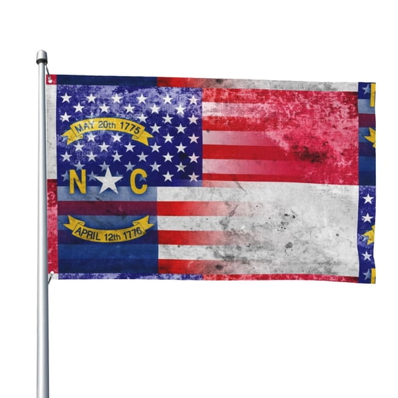America-Carolina Flag Painted 4x6 Feet Flag Polyester Double Stitched With Grommets For Outdoor Indoor Decor