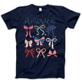 thumbnail image 1 of America Christian Bows T-Shirt – Patriotic Faith-Based Tee with Bible Verses & USA Colors – 4th of July Shirt for Women, Girls, Christian Moms & Faith Apparel Lovers, 1 of 7