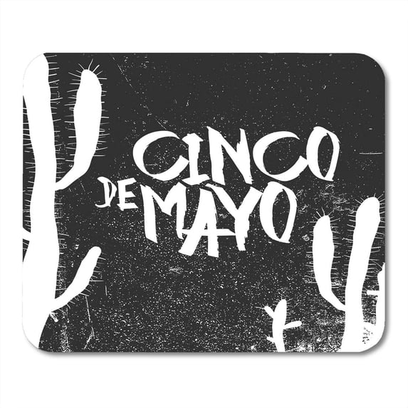 America Cinco De Mayo Monochrome Holiday Black Celebration Culture Mousepad Mouse Pad Mouse Mat 9x10 inch