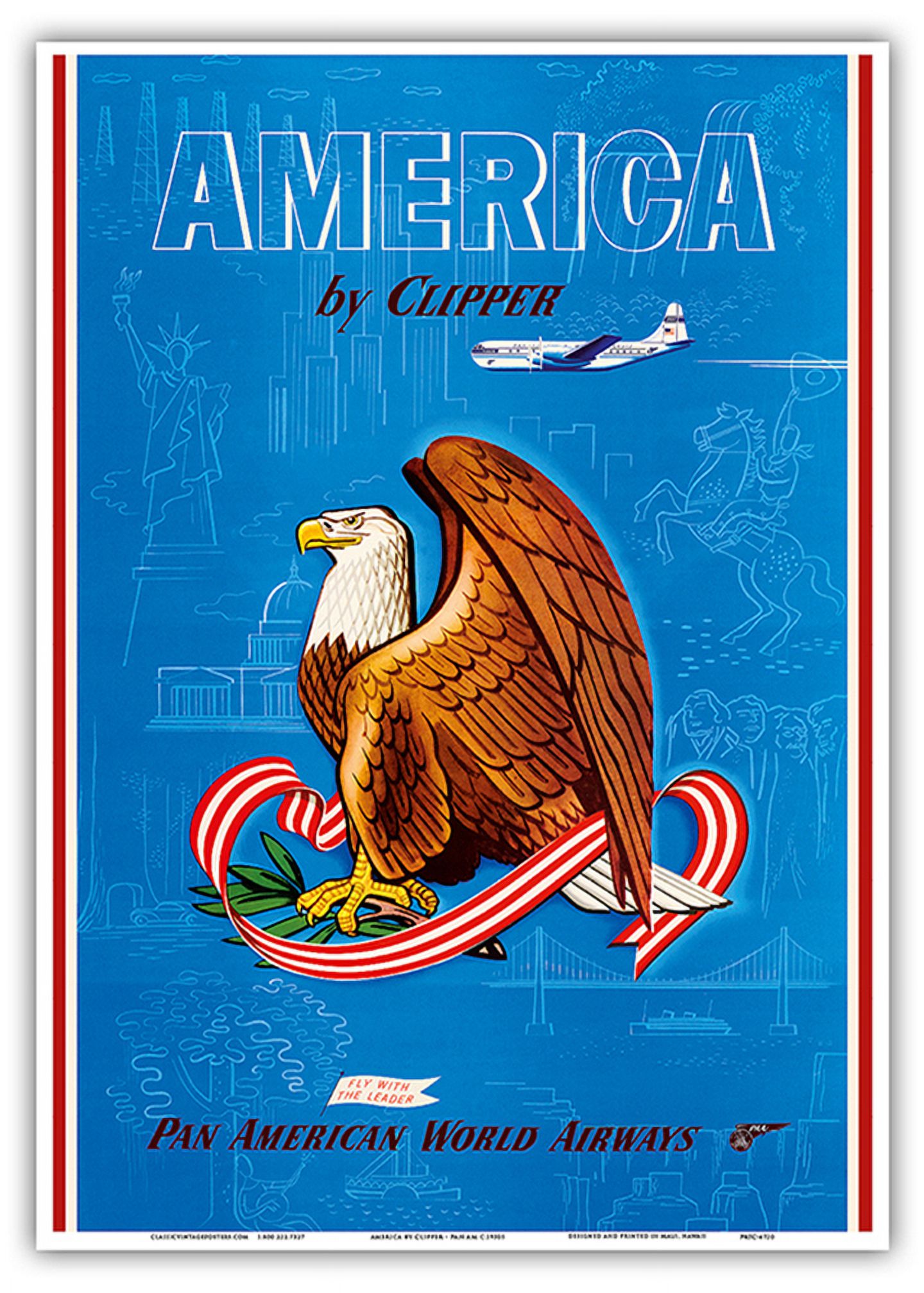 America by Clipper - Fly with the Leader - United States National Bald ...