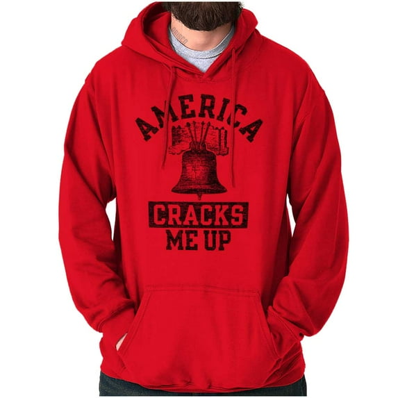 America Cracks Me Up Liberty Bell USA Hoodie Sweatshirt Women Men Brisco Brands M