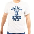 thumbnail image 1 of America Cracks Me Up Liberty Bell USA Plus Size Crewneck Graphic Tee Shirt Brisco Brands 4X, 1 of 6