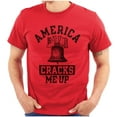 thumbnail image 1 of America Cracks Me Up Liberty Bell USA Plus Size Crewneck Graphic Tee Shirt Brisco Brands 2X, 1 of 6
